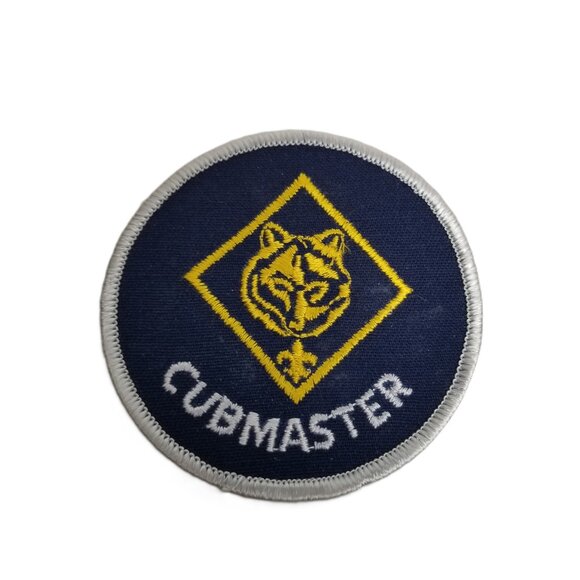 Cub Scouts Cubmaster Patch Navy Blue Yellow Wolf Embroidered BSA Scouting - Picture 1 of 3